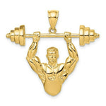 Load image into Gallery viewer, 14K Yellow Gold BODYBUILDER Charm Pendant
