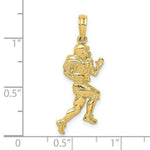 Load image into Gallery viewer, 14K Yellow Gold Polished Running Football Player Charm Pendant
