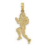 Load image into Gallery viewer, 14K Yellow Gold Polished Running Football Player Charm Pendant
