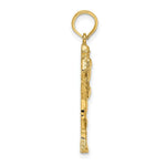Load image into Gallery viewer, 14K Yellow Gold 2-D BASEBALL PITCHER On Mound Charm Pendant
