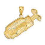 Load image into Gallery viewer, 14K Yellow Gold 2-D &amp; Polished Golf Bag Charm Pendant
