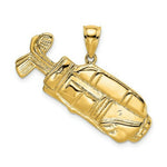 Load image into Gallery viewer, 14K Yellow Gold 2-D &amp; Polished Golf Bag Charm Pendant
