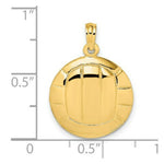 Load image into Gallery viewer, 14K Yellow Gold 2-D &amp; Polished VolleyBall Charm Pendant
