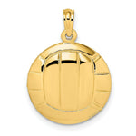 Load image into Gallery viewer, 14K Yellow Gold 2-D &amp; Polished VolleyBall Charm Pendant
