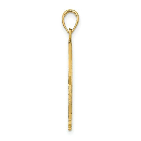 14K Yellow Gold Naples Golf Visor Pendant