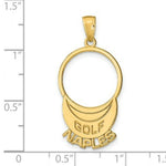 Load image into Gallery viewer, 14K Yellow Gold Naples Golf Visor Pendant
