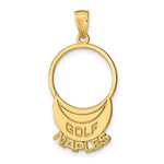 Load image into Gallery viewer, 14K Yellow Gold Naples Golf Visor Pendant
