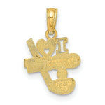 Load image into Gallery viewer, 14K Yellow Gold I Heart Golf Club &amp; Ball Charm Pendant

