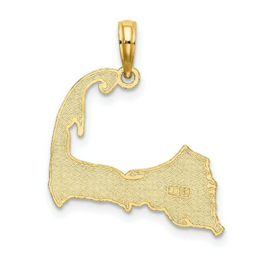 14K Yellow Gold CAPE COD SILHOUETTE Charm Pendant