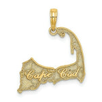 Load image into Gallery viewer, 14K Yellow Gold CAPE COD SILHOUETTE Charm Pendant

