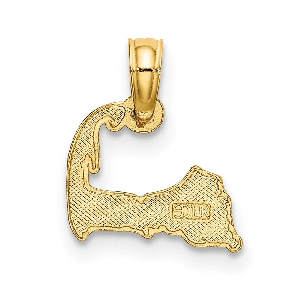 14K Yellow Gold CAPE COD SILHOUETTE Charm Pendant