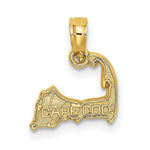 Load image into Gallery viewer, 14K Yellow Gold CAPE COD SILHOUETTE Charm Pendant
