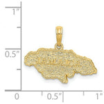 Load image into Gallery viewer, 14K Yellow Gold Textured JAMAICA MAP Charm Pendant

