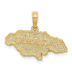 Load image into Gallery viewer, 14K Yellow Gold Textured JAMAICA MAP Charm Pendant
