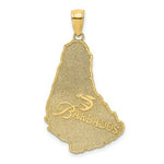 Load image into Gallery viewer, 14K Yellow Gold Textured BARBADOS MAP Charm Pendant
