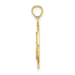 Load image into Gallery viewer, 14K Yellow Gold ALASKA On Round Frame With Bear Paw Charm Pendant
