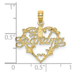 Load image into Gallery viewer, 14K Yellow Gold #1 Script Grandma In Heart Charm Pendant
