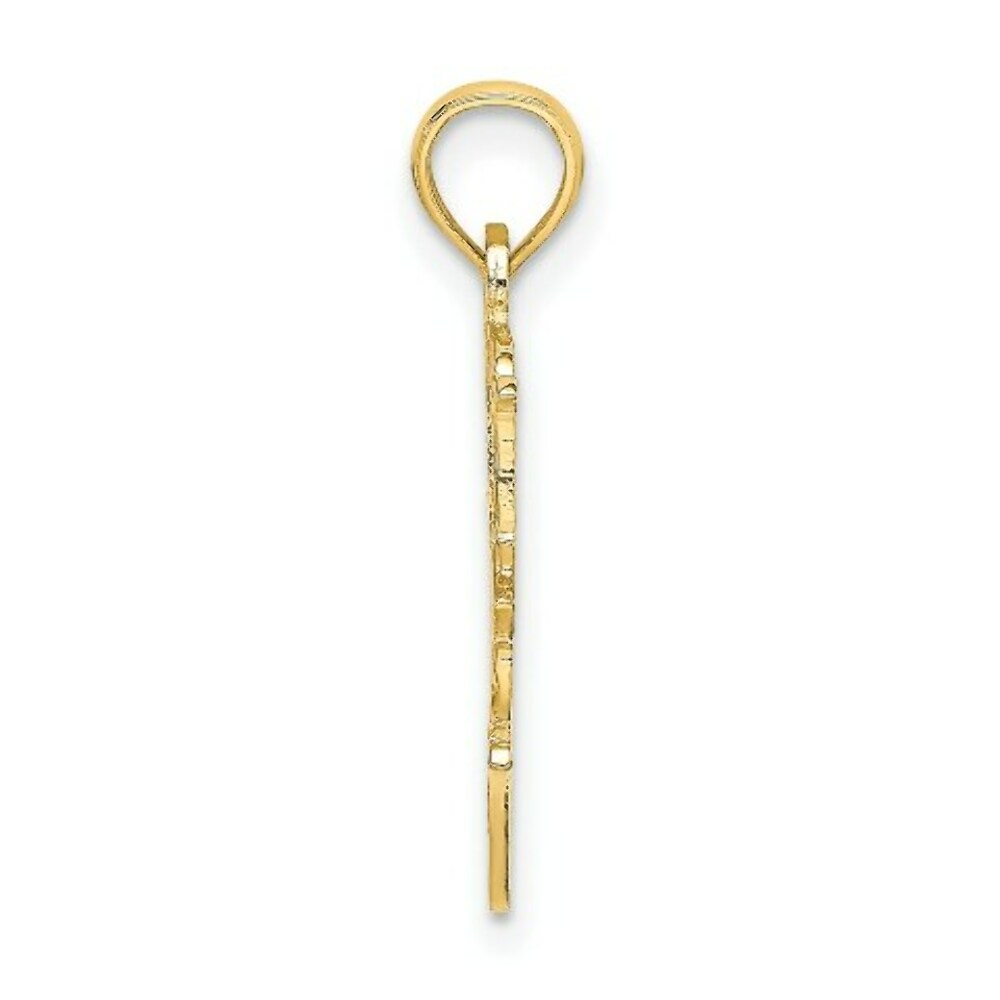 14K Yellow Gold #1 Nana in Heart Charm Pendant