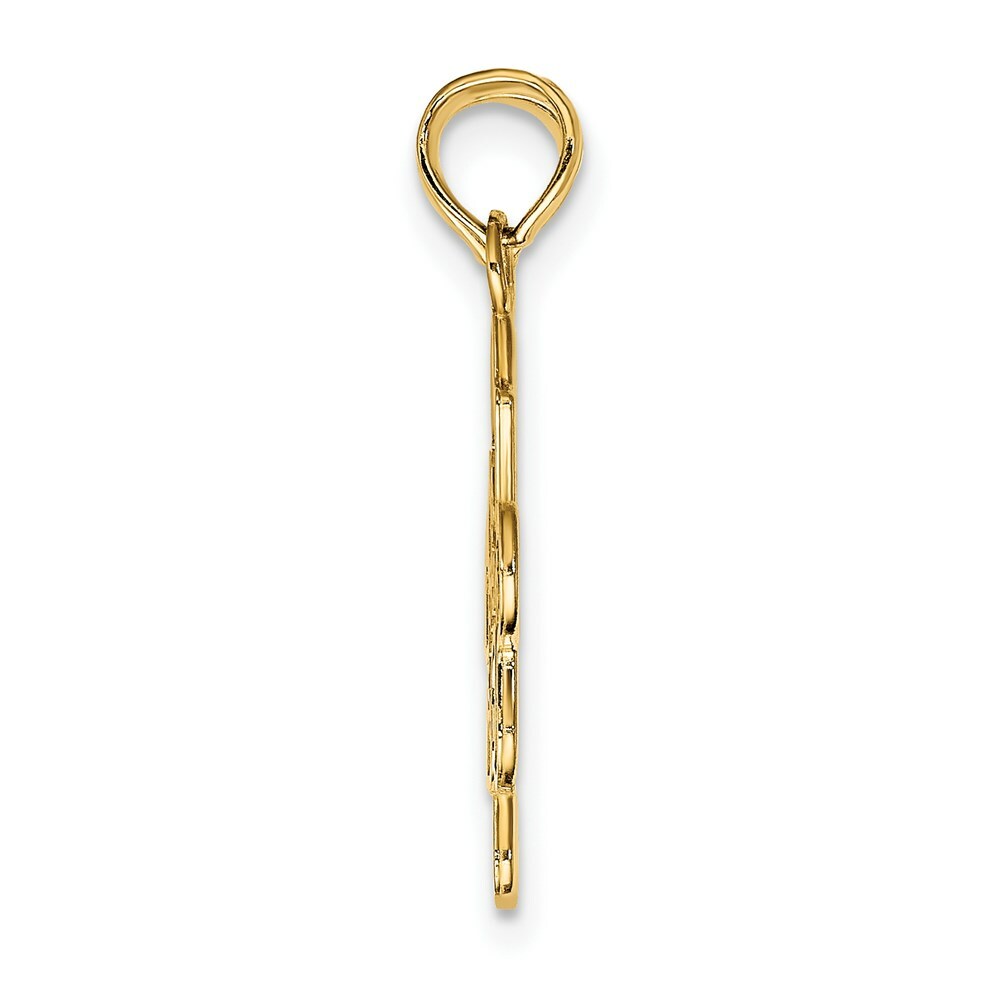 14K Yellow Gold Best Friends Breakable Puzzle Pieces Charm Pendant