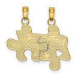 Load image into Gallery viewer, 14K Yellow Gold Best Friends Breakable Puzzle Pieces Charm Pendant
