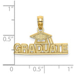 Load image into Gallery viewer, 14K Yellow Gold Polished GRADUATE Under Cap Charm Pendant
