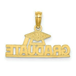 Load image into Gallery viewer, 14K Yellow Gold Polished GRADUATE Under Cap Charm Pendant
