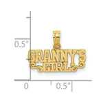Load image into Gallery viewer, 14K Yellow Gold Polished GRANNY'S GIRL Charm Pendant
