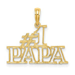 Load image into Gallery viewer, 14K Yellow Gold #1 PAPA Cut-out Charm Pendant
