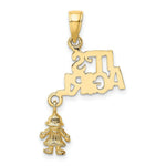 Load image into Gallery viewer, 14K Yellow Gold Moveable It's a Girl With Doll
