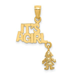 Load image into Gallery viewer, 14K Yellow Gold Moveable It's a Girl With Doll
