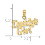 Load image into Gallery viewer, 14K Yellow Gold DADDY'S GIRL Charm Pendant
