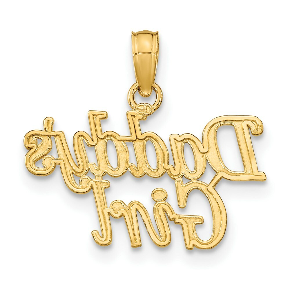 14K Yellow Gold DADDY'S GIRL Charm Pendant
