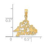 Load image into Gallery viewer, 14K Yellow Gold Polished and Engraved I HEART LAKE TAHOE Charm Pendant
