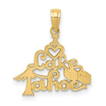 Load image into Gallery viewer, 14K Yellow Gold Polished and Engraved I HEART LAKE TAHOE Charm Pendant
