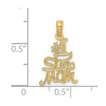 Load image into Gallery viewer, 14K Yellow Gold Polished and Engraved #1 STEP MOM Charm Pendant
