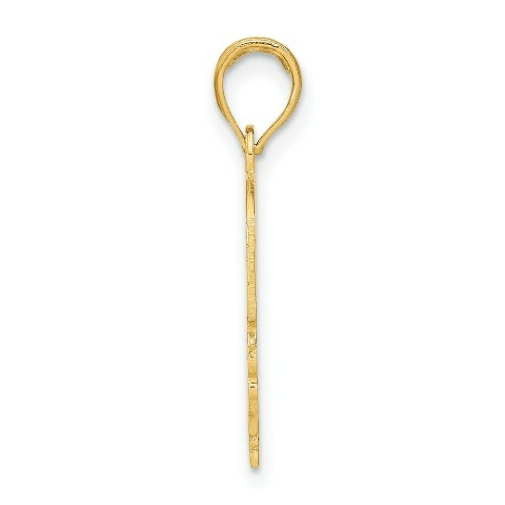 14K Yellow Gold MOMMY'S GIRL In Heart With Banner Charm Pendant