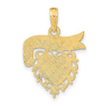 Load image into Gallery viewer, 14K Yellow Gold MOMMY'S GIRL In Heart With Banner Charm Pendant
