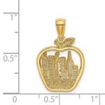 Load image into Gallery viewer, 14K Yellow Gold 2-D NEW YORK &amp; CITY In Apple
