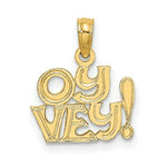 Load image into Gallery viewer, 14K Yellow Gold Polished and Engraved OY VEY! Charm Pendant
