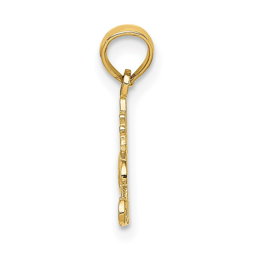 14K Yellow Gold #1 PRINCESS Charm Pendant
