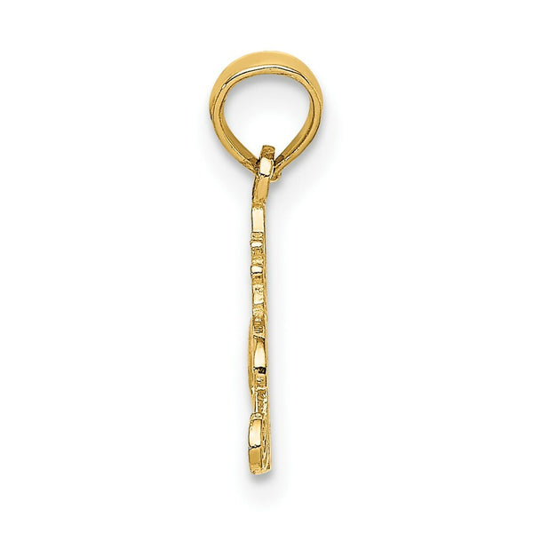14K Yellow Gold #1 PRINCESS Charm Pendant