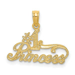 Load image into Gallery viewer, 14K Yellow Gold #1 PRINCESS Charm Pendant
