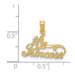 Load image into Gallery viewer, 14K Yellow Gold #1 PRINCESS Charm Pendant
