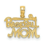 Load image into Gallery viewer, 14K Yellow Gold BASEBALL MOM Charm Pendant
