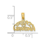 Load image into Gallery viewer, 14K Yellow Gold Block &amp; Engraved Great Grandma Charm Pendant
