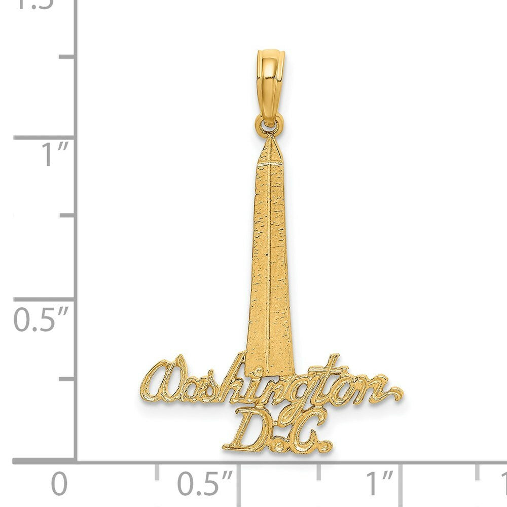 14K Yellow Gold WASHINGTON D.C. MONUMENT Charm Pendant