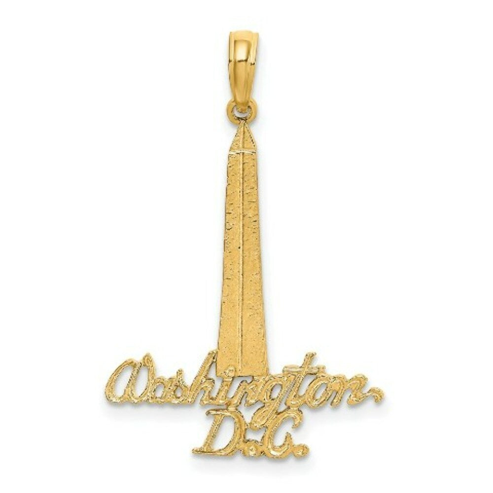 14K Yellow Gold WASHINGTON D.C. MONUMENT Charm Pendant