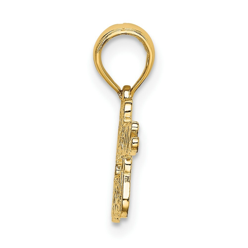 14K Yellow Gold Puerto Rican Princess Charm Pendant