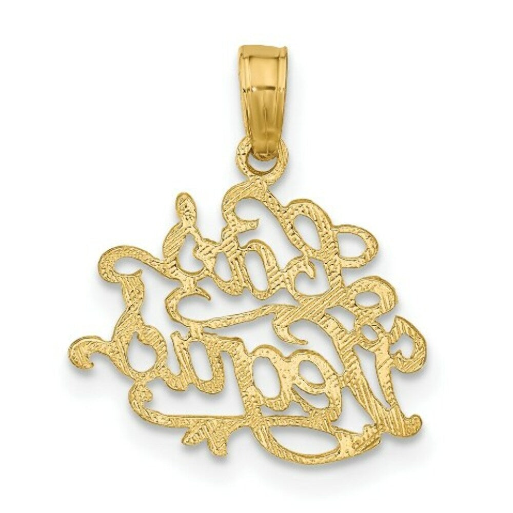 14K Yellow Gold LAS VEGAS Charm Pendant