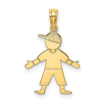 Load image into Gallery viewer, 14K Yellow Gold BOY With Baseball Cap Charm Pendant
